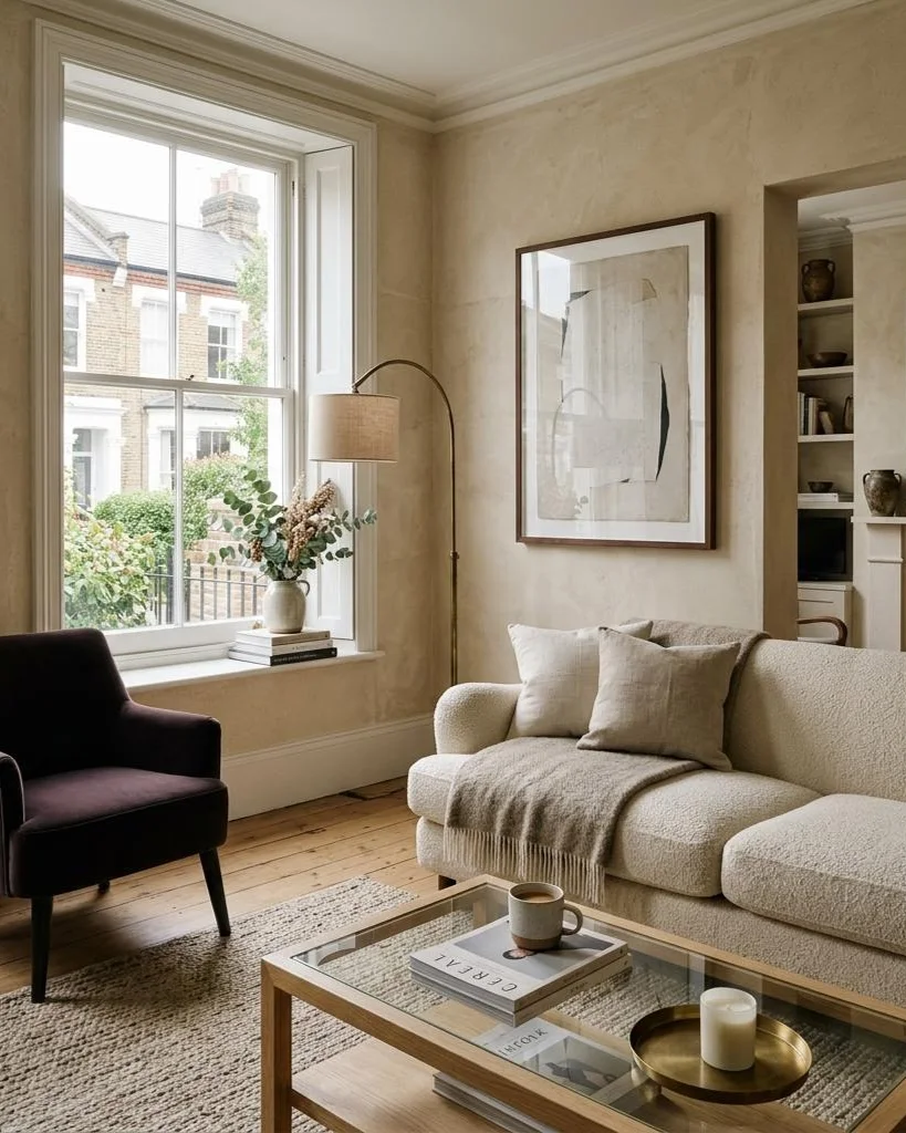 Open-plan flat after a clean